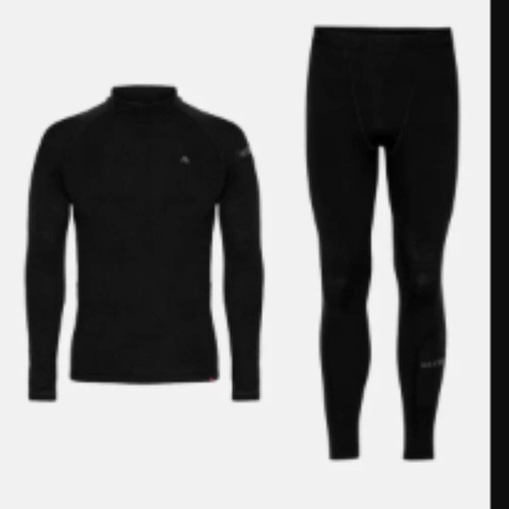 DANISH ENDURANCE Extreme Merino Baselayer Set BLACK BNIB BRAND NEW